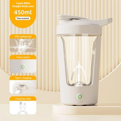 Shaker Cup USB Charging Shaker Cup For Protein Shaker Meal Replacement Shake Portable Gym Water Bottle Mixing Cup 450ml