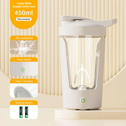 Shaker Cup USB Charging Shaker Cup For Protein Shaker Meal Replacement Shake Portable Gym Water Bottle Mixing Cup 450ml