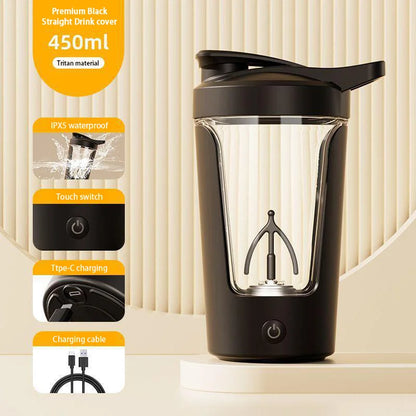 Shaker Cup USB Charging Shaker Cup For Protein Shaker Meal Replacement Shake Portable Gym Water Bottle Mixing Cup 450ml